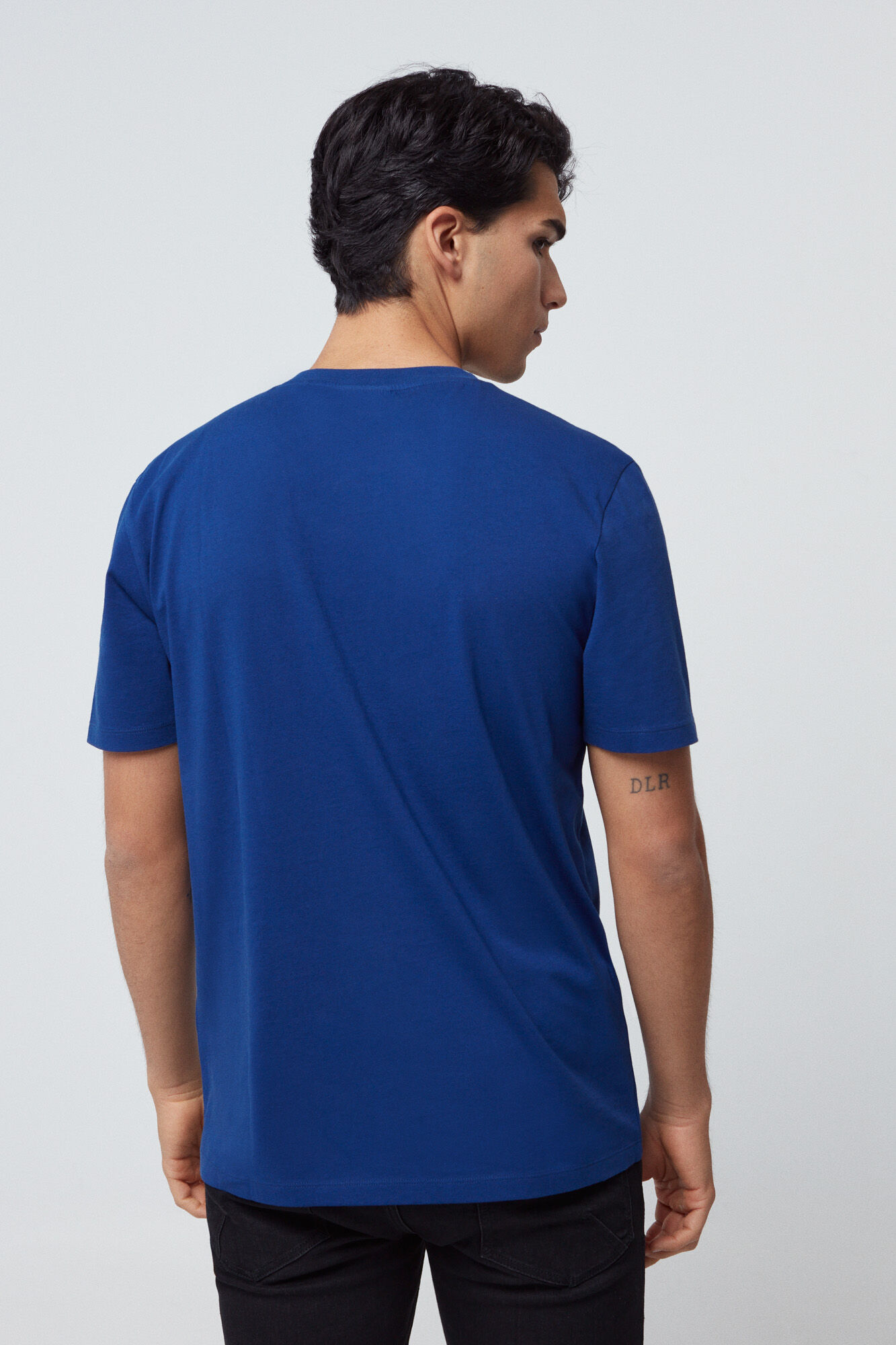 Camiseta de manga curta - azul médio