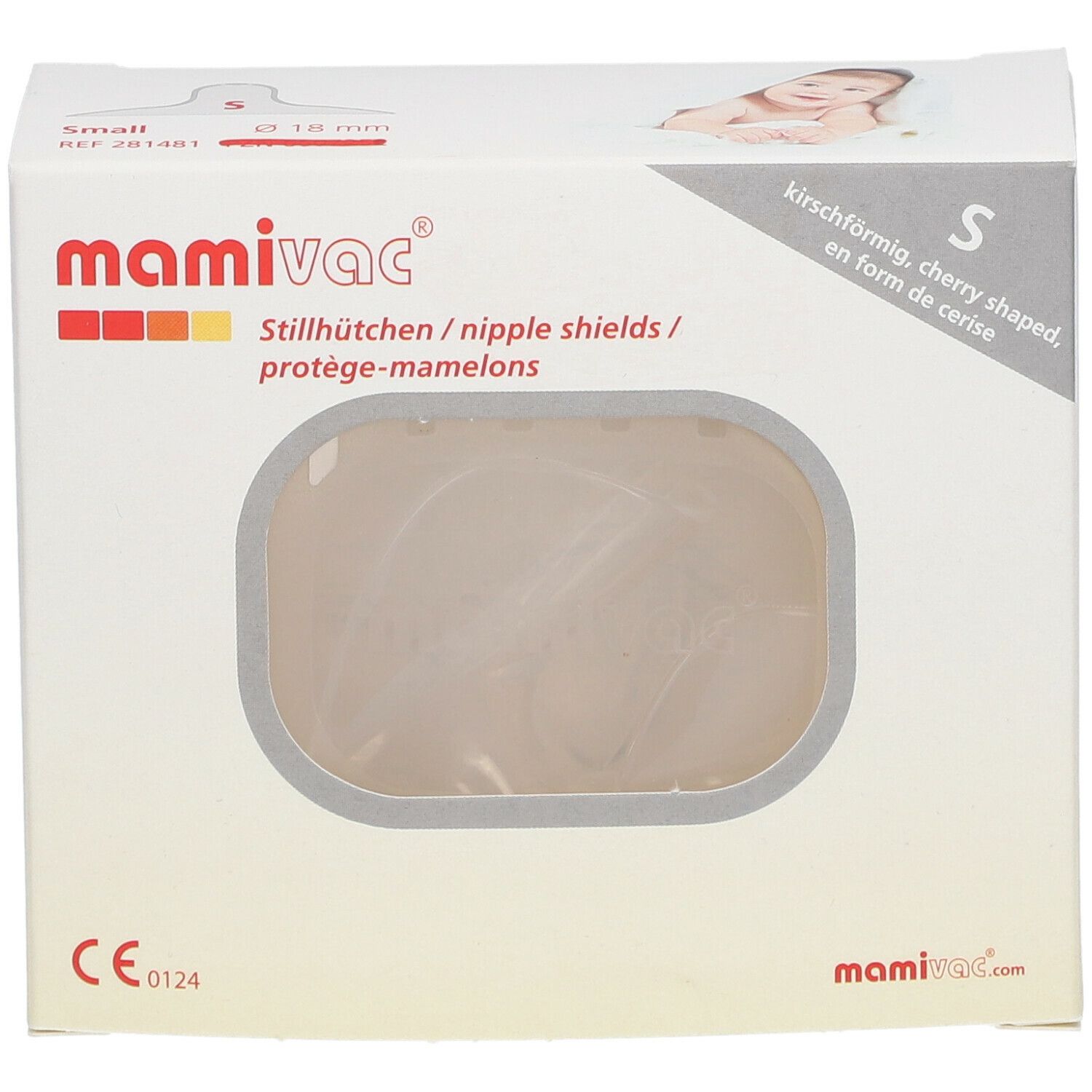 mamivac® Stillhütchen kirschförmig Gr. S (18 mm)