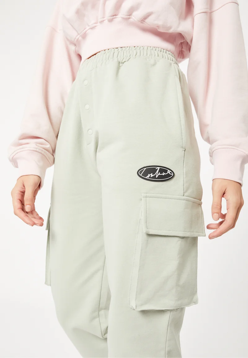 Couture Club Tie Hem Utility Trainingsbroek Dames Groen