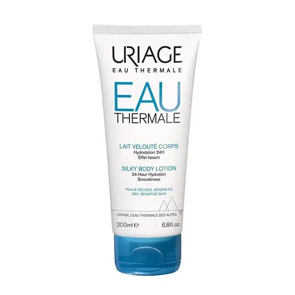 Loção Corporal Aveludada Uriage Thermal Water, Hidratante para Pele Seca e Sensível, 200ml