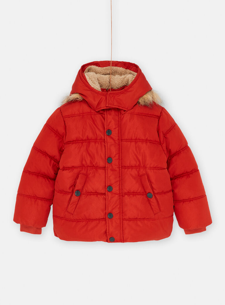 Doudoune à capuche rouge