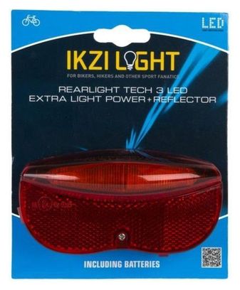 IKZI Phare arrière batterie 3 led 50mm