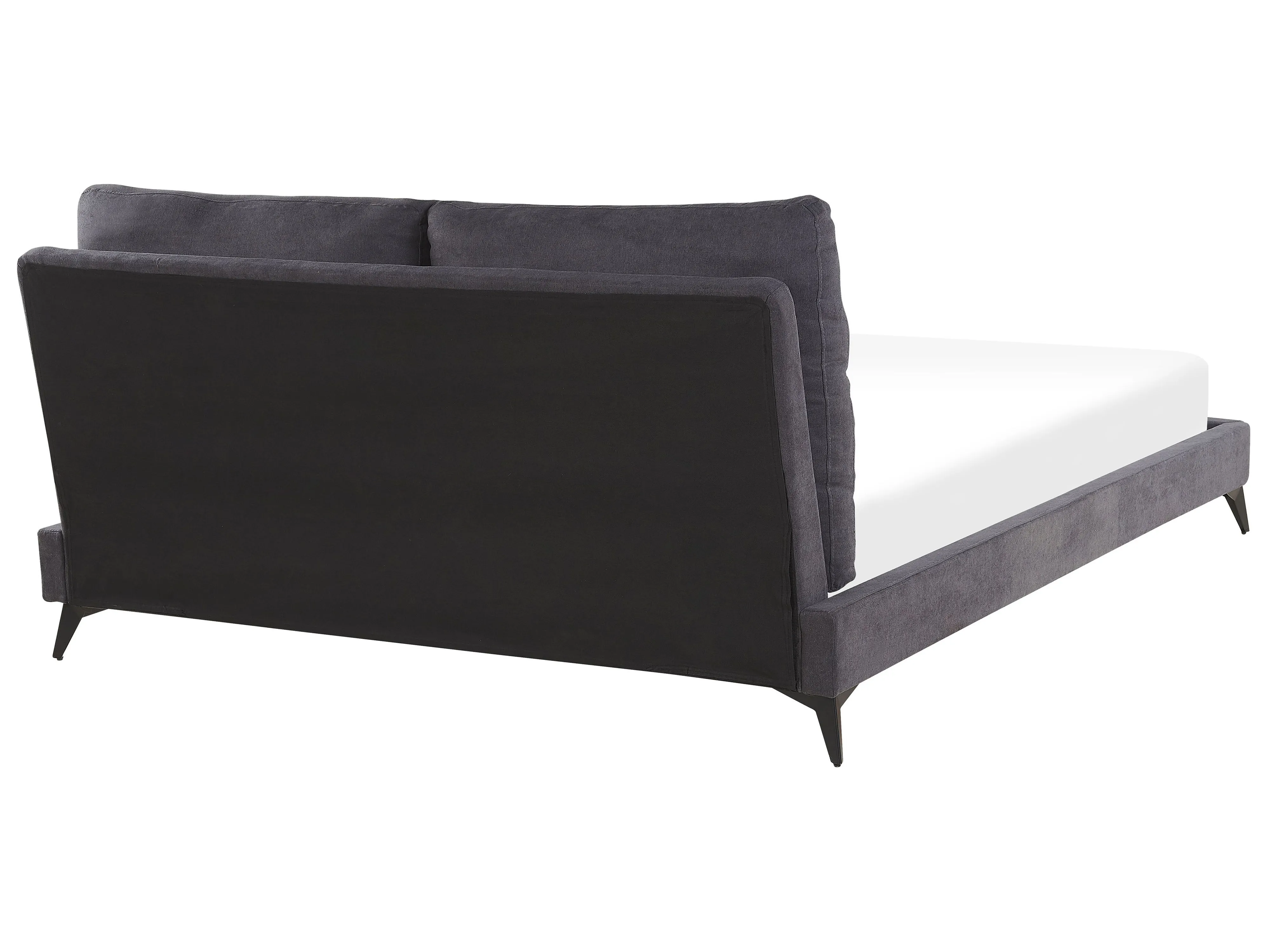 Bed Fluweel MELLE 180 x 200 cm Donkergrijs