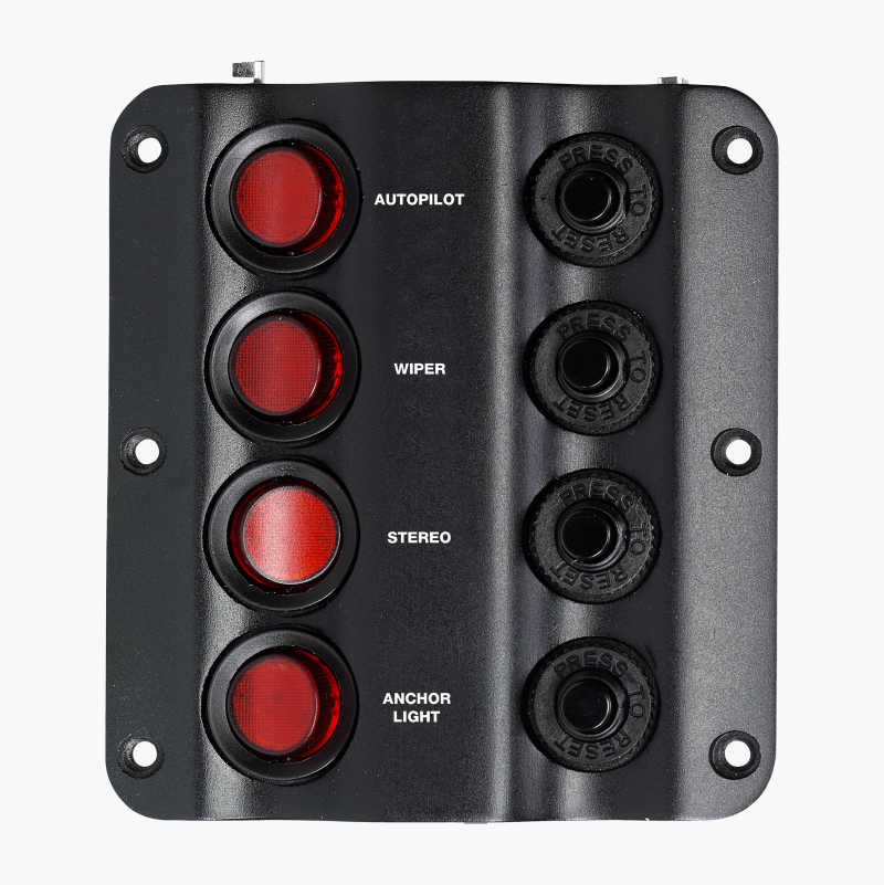 Bryterpanel, 4 strømbrytere