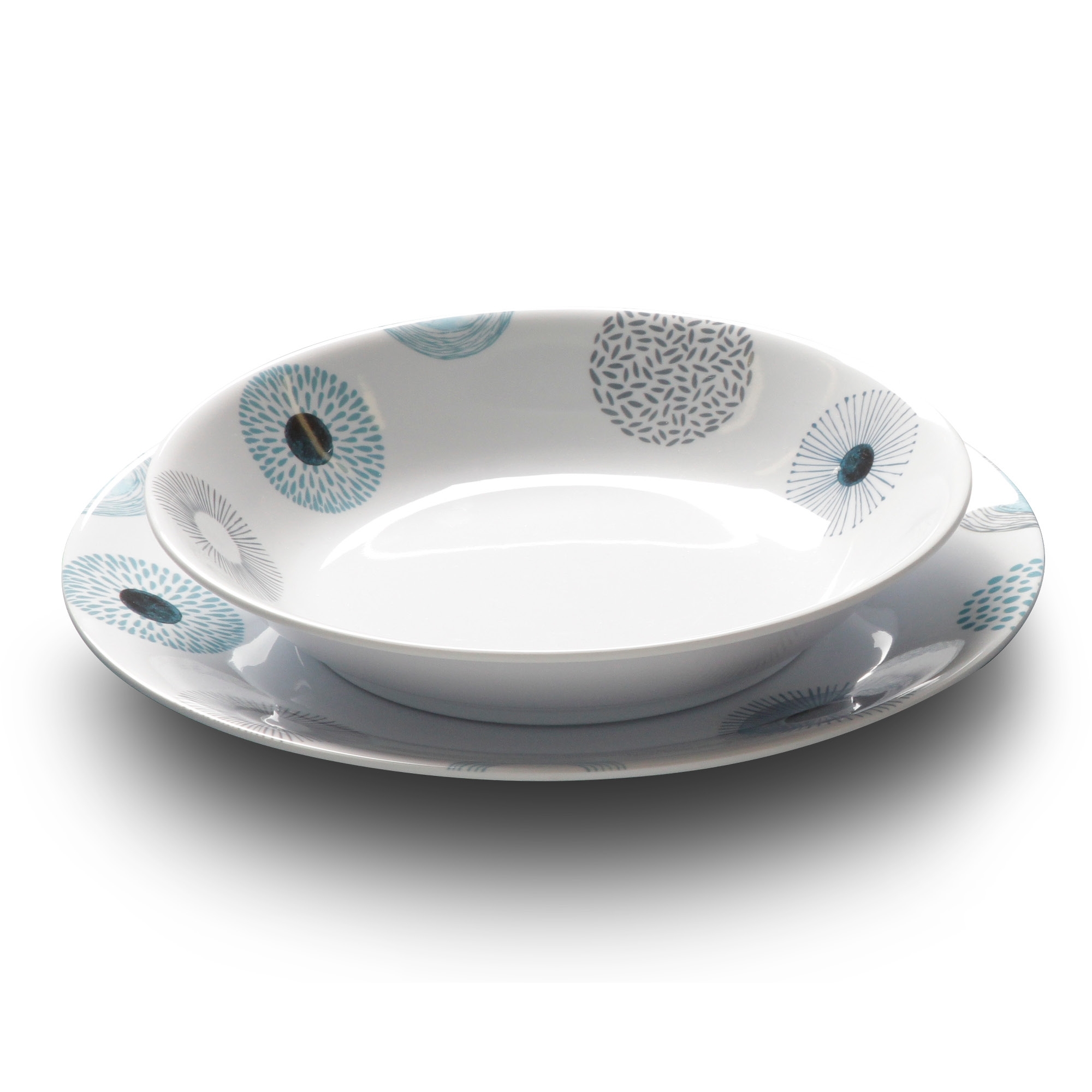 Brunner Tete-a-Tete Geschirr-Set 8-tlg. deep sea für 2 Personen