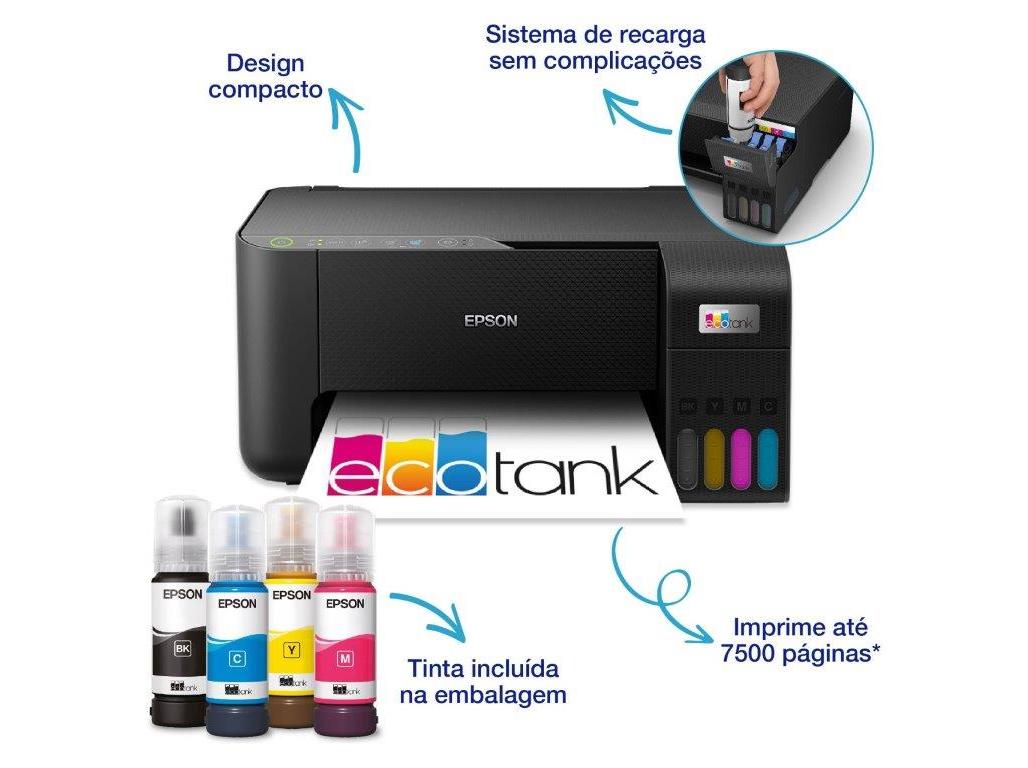 IMPRESSORA EPSON ECOTANK ET-2860 MULTIFUNÇÕES
