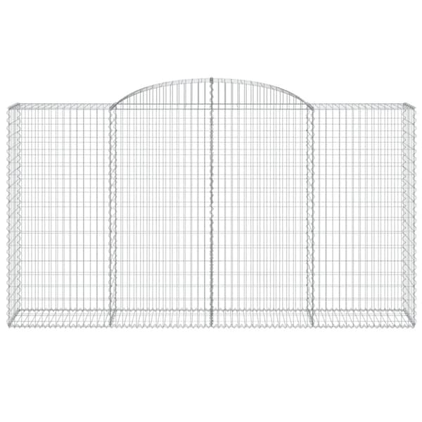 vidaXL Gabionkurver buede 30 stk 300x50x160/180 cm galvanisert jern