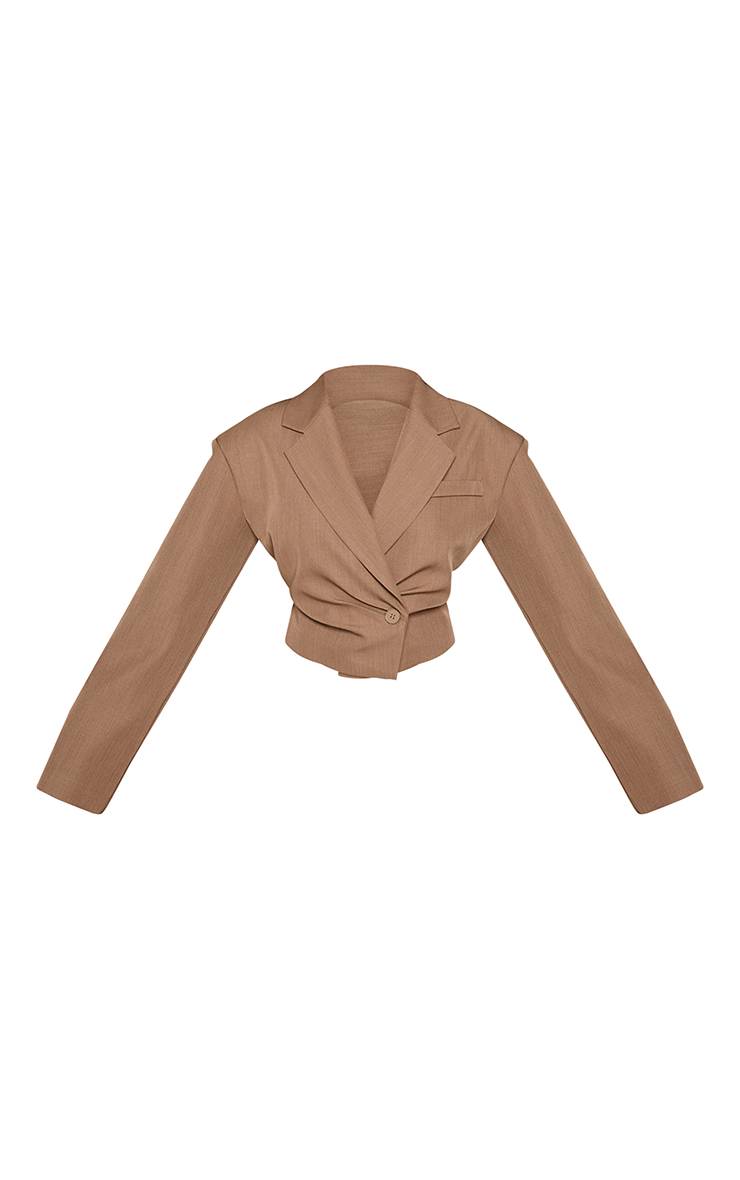 Taupe Blazer Court Cintré