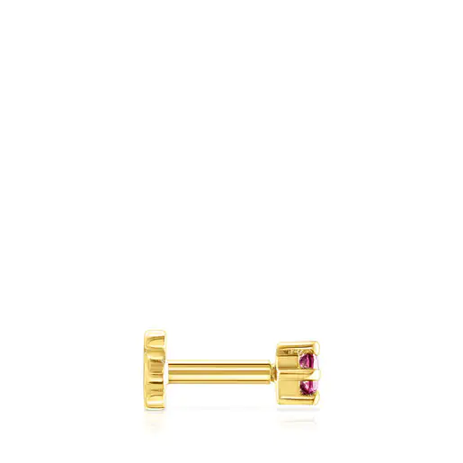 Piercing de orelha Cool Joy Gold com rodolita