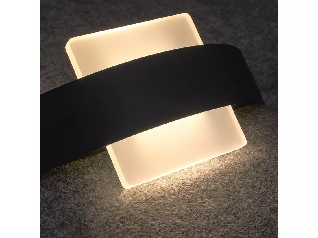 NETTLIFE Applique murale LED pour intérieur, salon, couloir, 23,5CM, chambre à coucher, lampe de lit en acrylique, blanc chaud 3000K, 7W