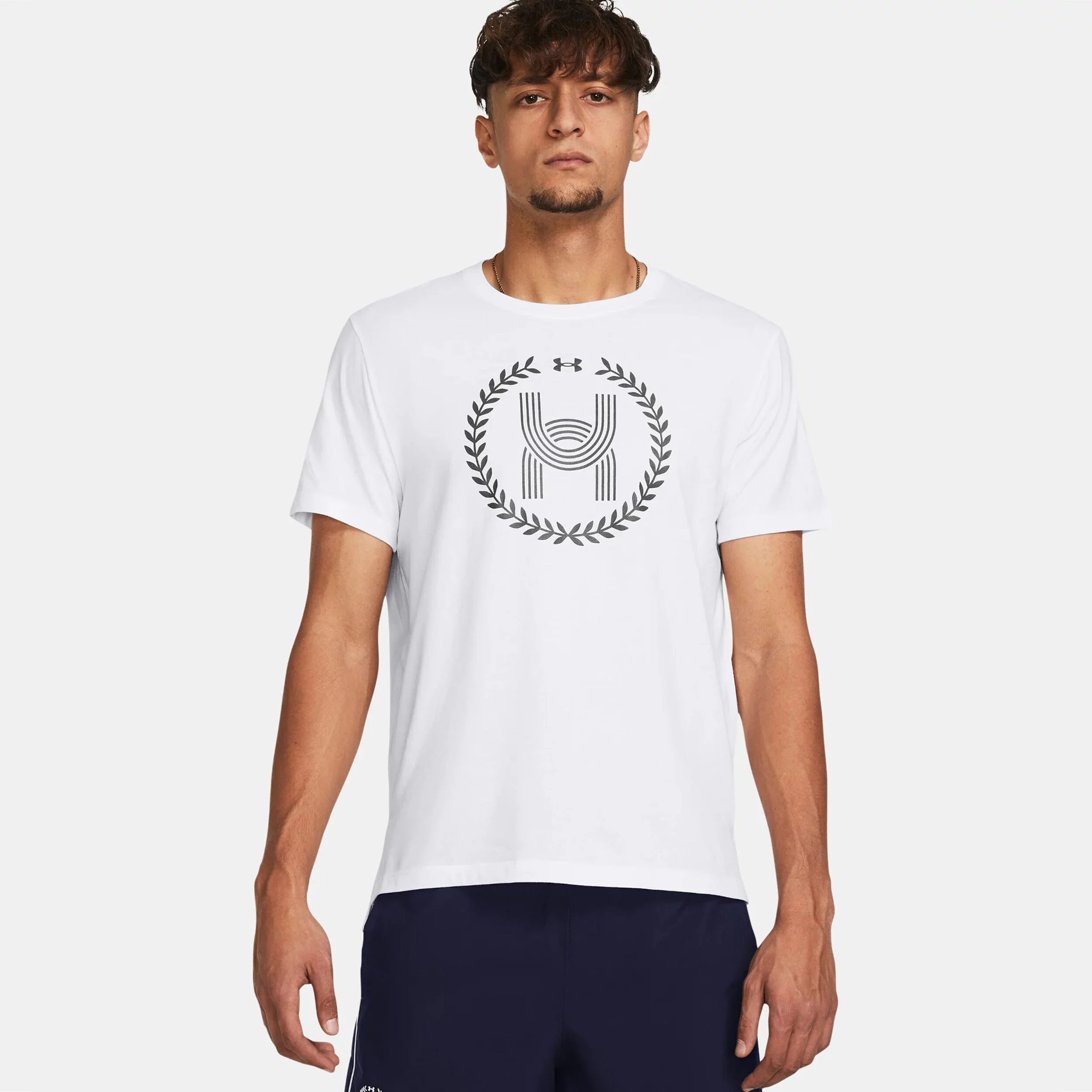Under Armour Run Everywhere Wreath SS Maillot De Course Hommes - Blanc , Gris