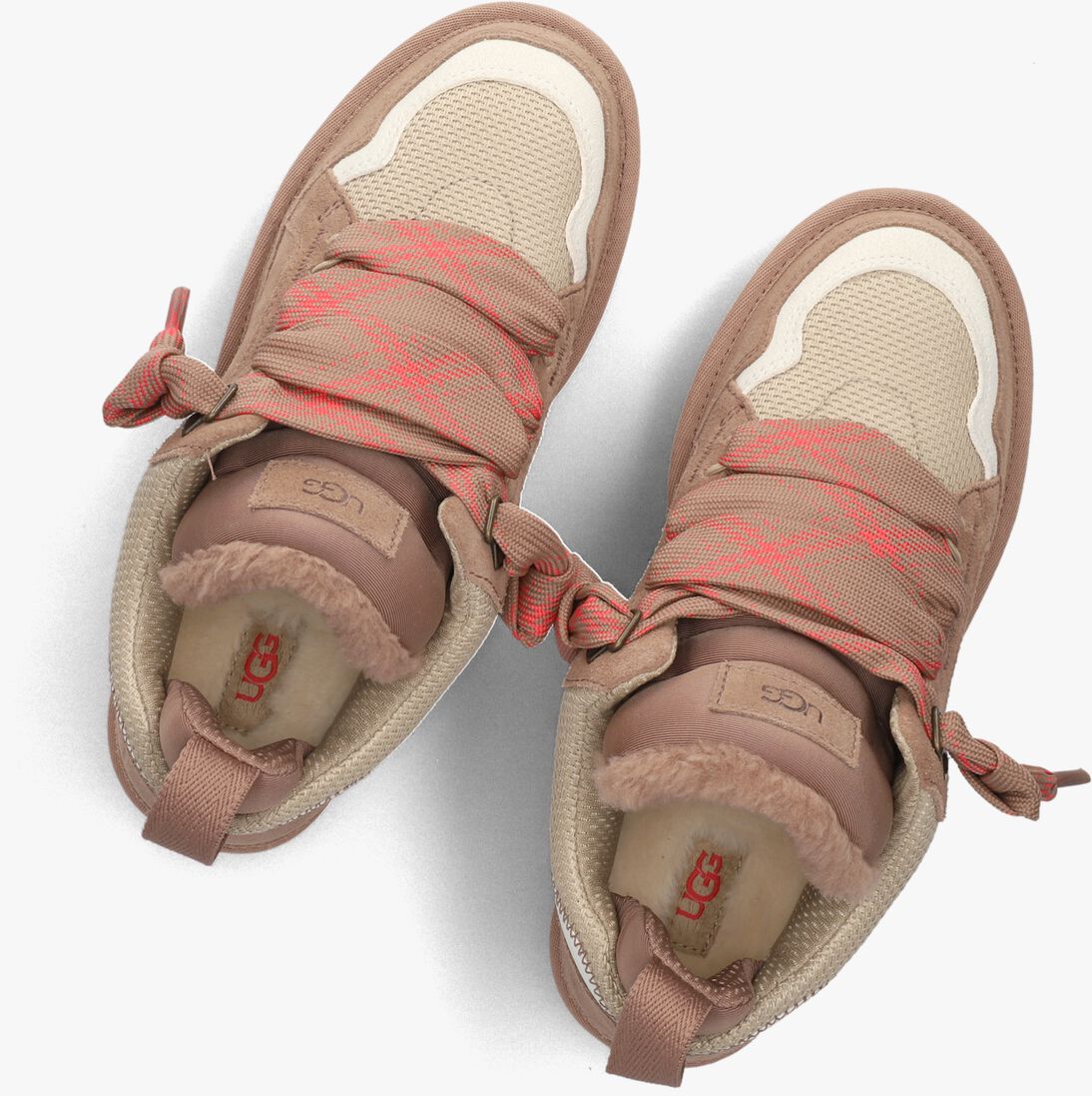 bruine ugg hoge sneakers w lowmel