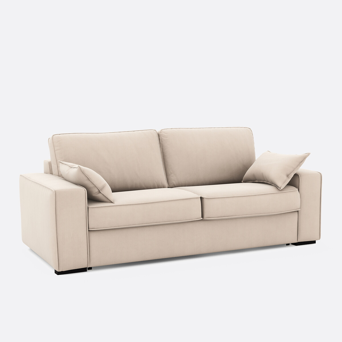 LA REDOUTE INTERIEURS<br>Sofá cama de veludo fino, Bultex, Cecilia