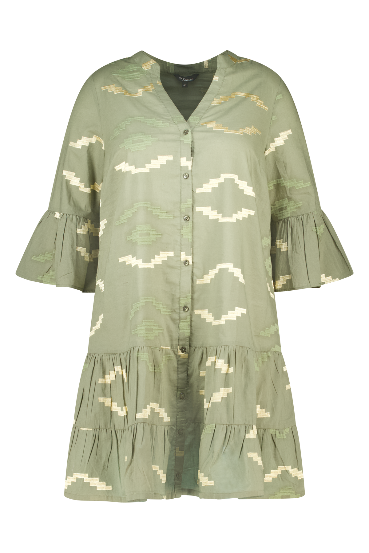 Jurk met print Khaki