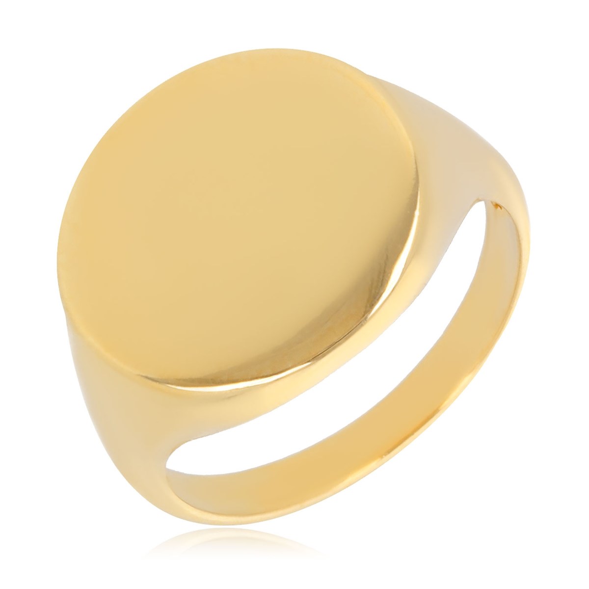 Bague plaqué or chevalière femme