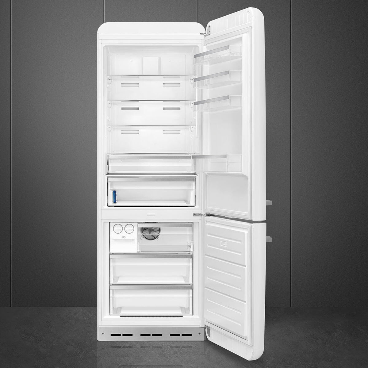 Smeg FAB38RWH6 Kombiskap høyrehengslet 70 cm, hvit