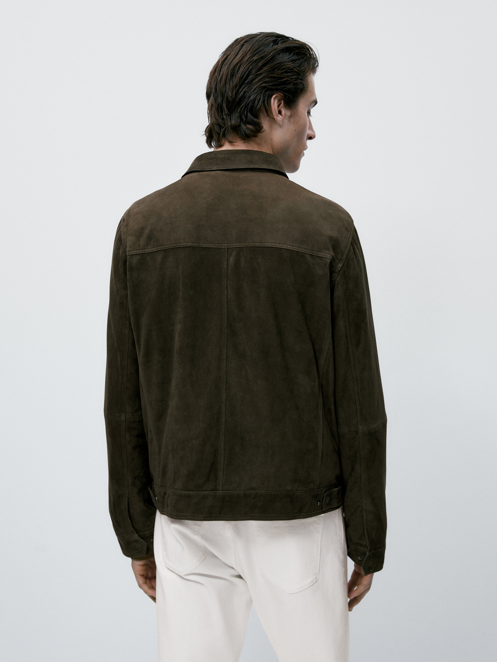 Chaqueta ante bolsillos - DARK KHAKI