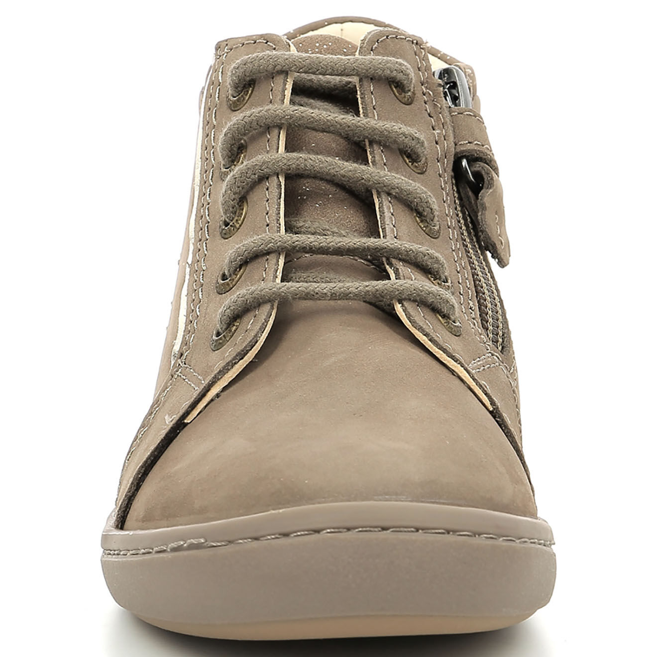 Kickers Bottillons en Cuir Kickpinns taupe