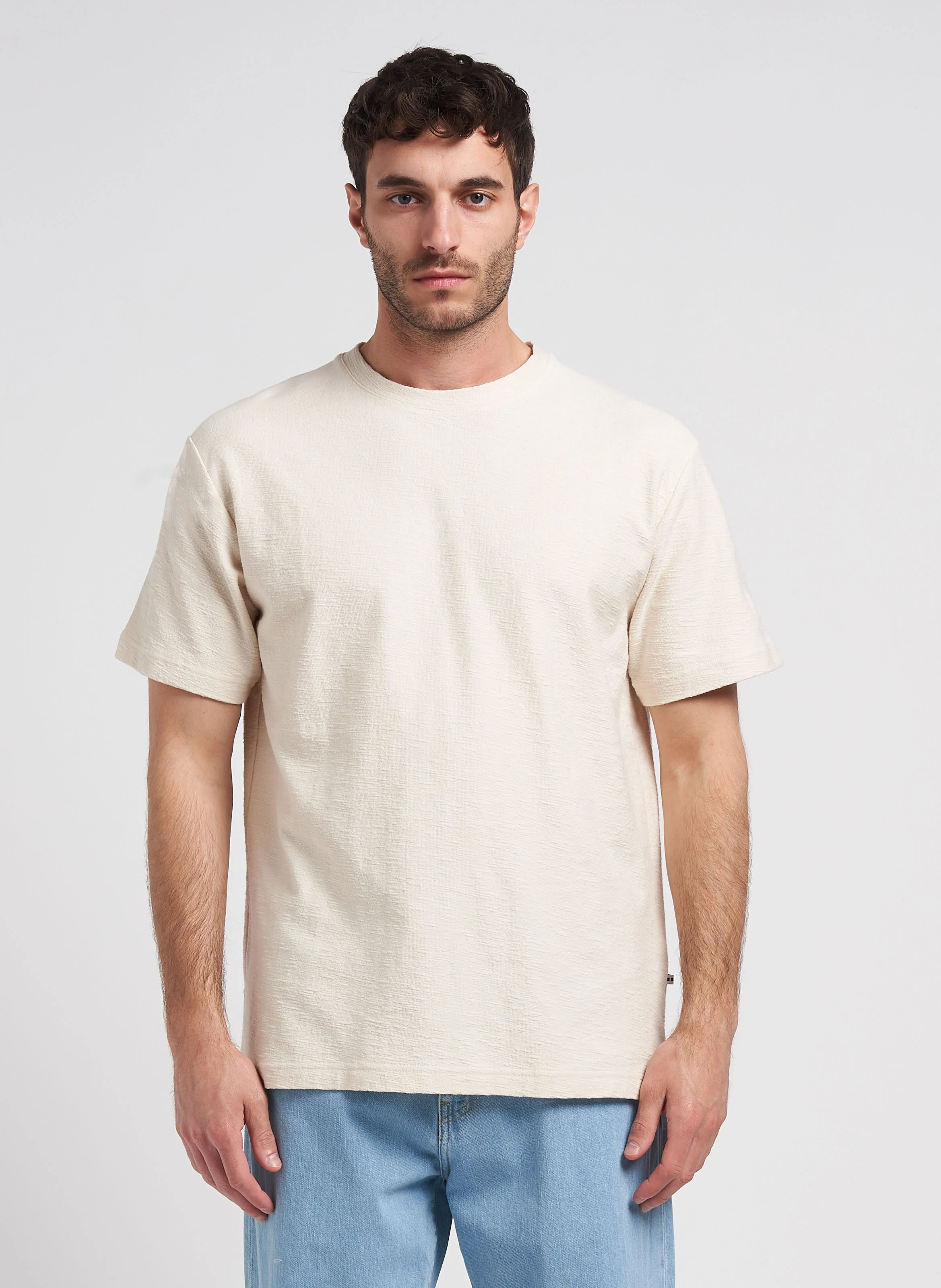 MIUDS - Tee-shirt ample col rond en coton bio | Beige