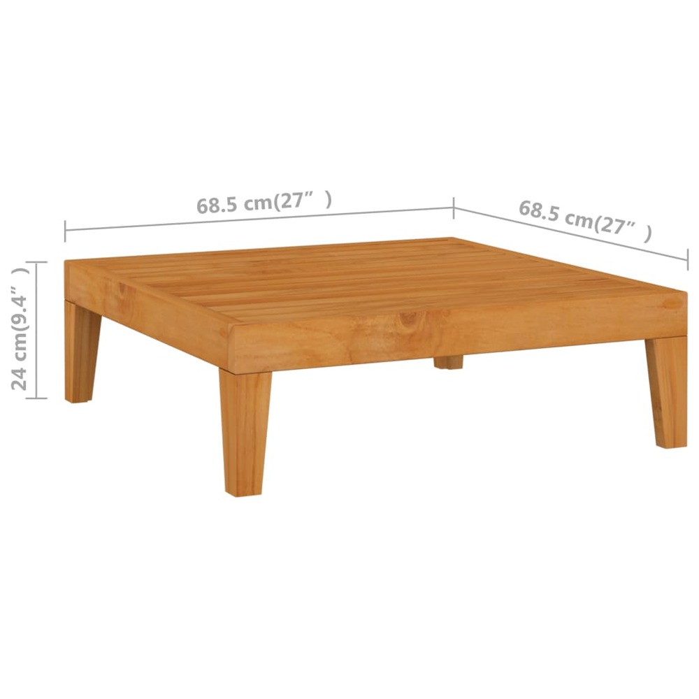 Salon de jardin meuble d'extérieur ensemble de mobilier 11 pièces avec coussins bois d'acacia solide