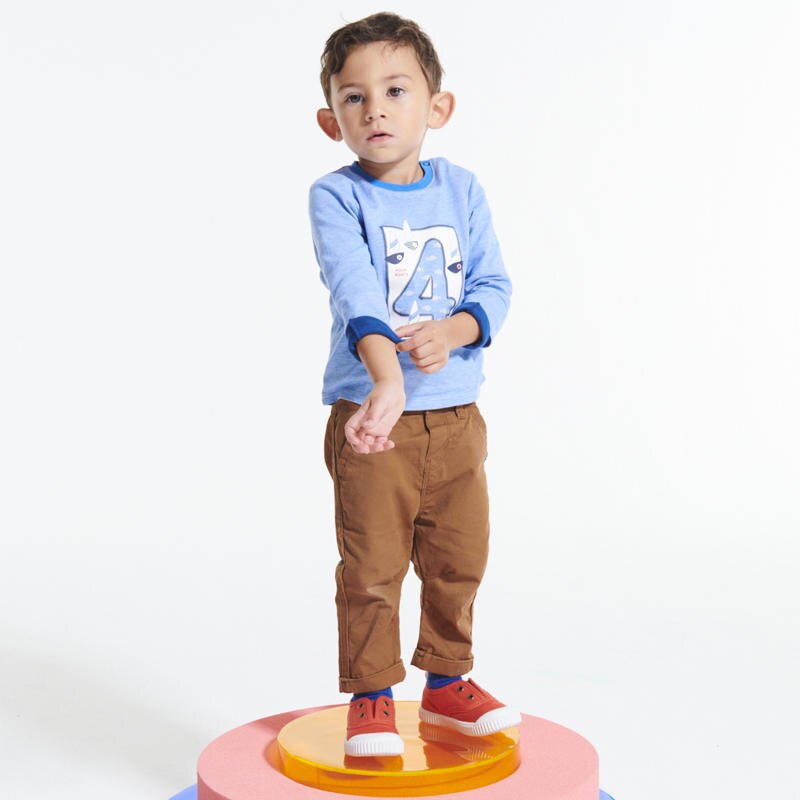 T-shirt rayé tipi bleu bébé garçon Bleu