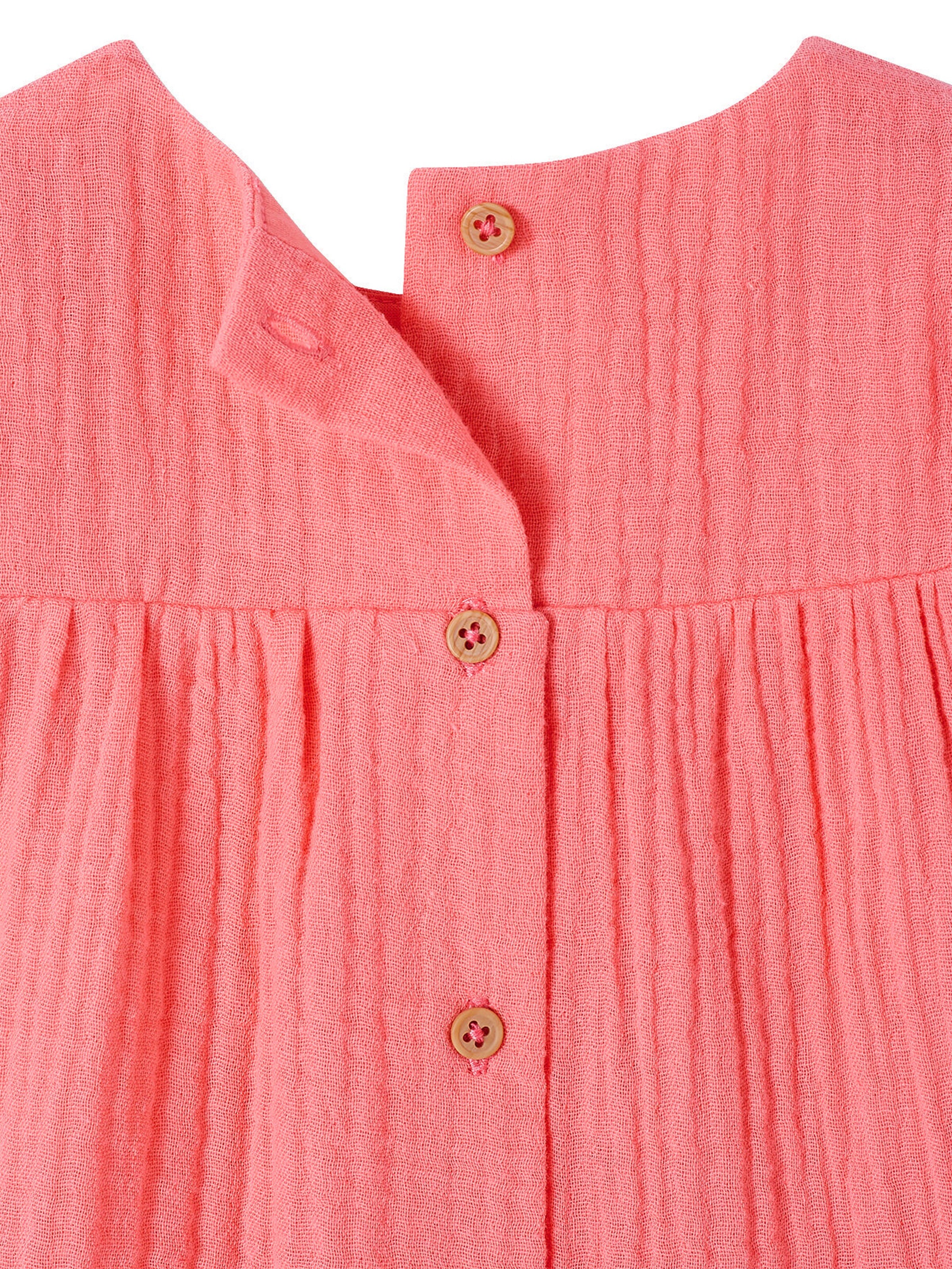 Vertbaudet Baby Kleid aus Musselin koralle