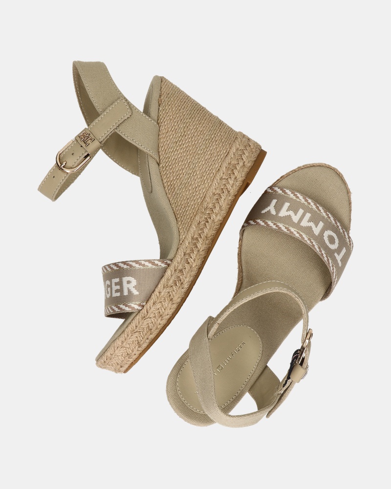Tommy Hilfiger Sport Webbing Wedge Sleehak  - beige