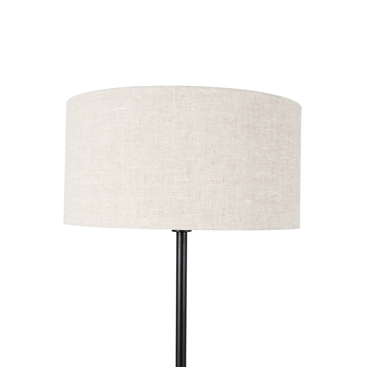 Vloerlamp zwart met kap lichtgrijs 50 cm - Simplo