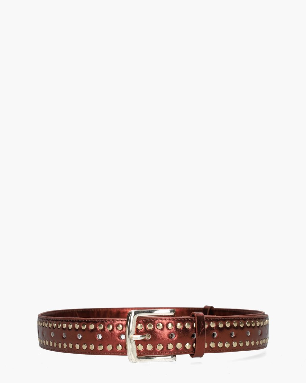 DWRS Label Alexandria Metallic Studs Bordeauxrood Damesriem