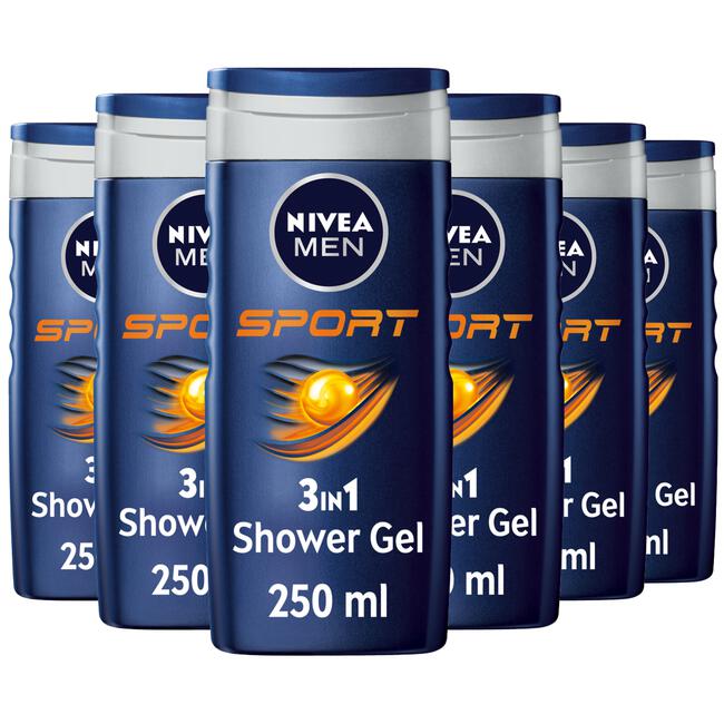 NIVEA MEN Sport Douchegel 250 ML 6 stuks