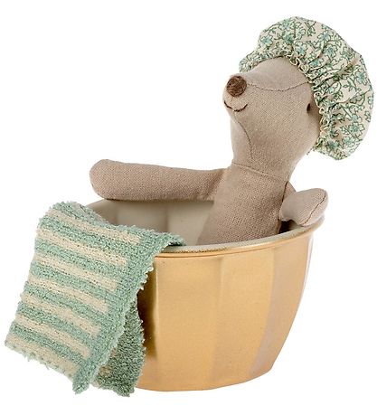 Maileg Maus - Große Schwester - 9 cm - Wellness-Maus m. Badewann