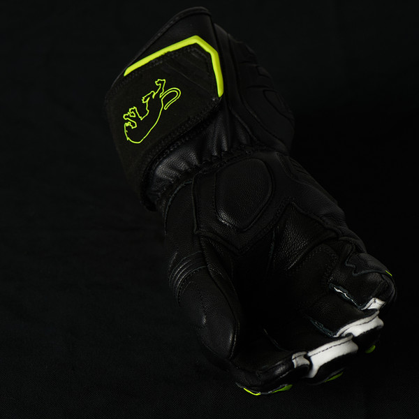 Furygan - Gants F-RS1 Noir / Jaune fluo / Blanc