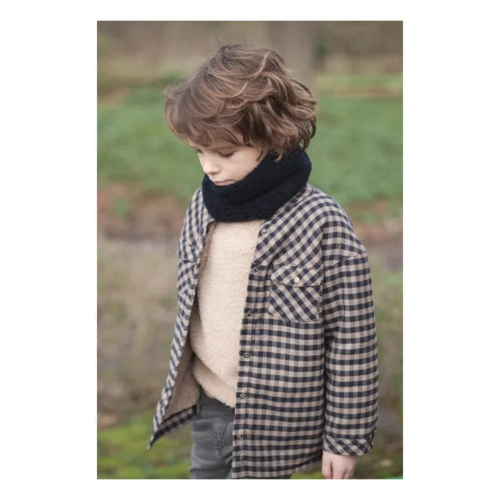 Marlot Paris Snood Façon Fourrure | Bleu marine