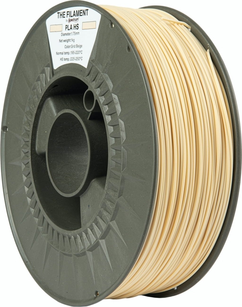 The Filament  PLA HS Grid Beige, 1,75 mm / 1000 g    Kosteneffizientes PLA für hohe Geschwindigkeiten in Grid Beige