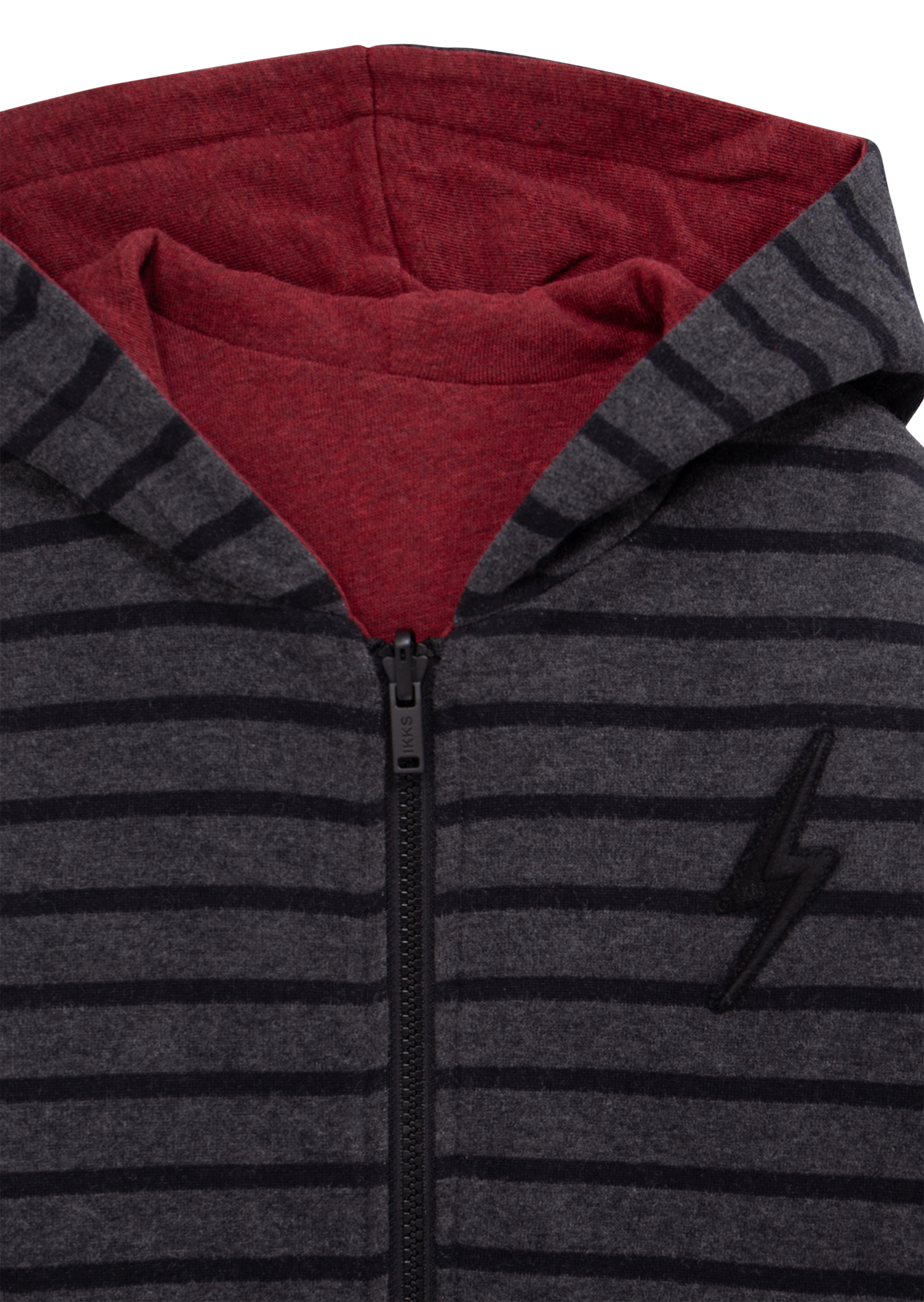 Cardigan réversible rayé en coton | Rouge