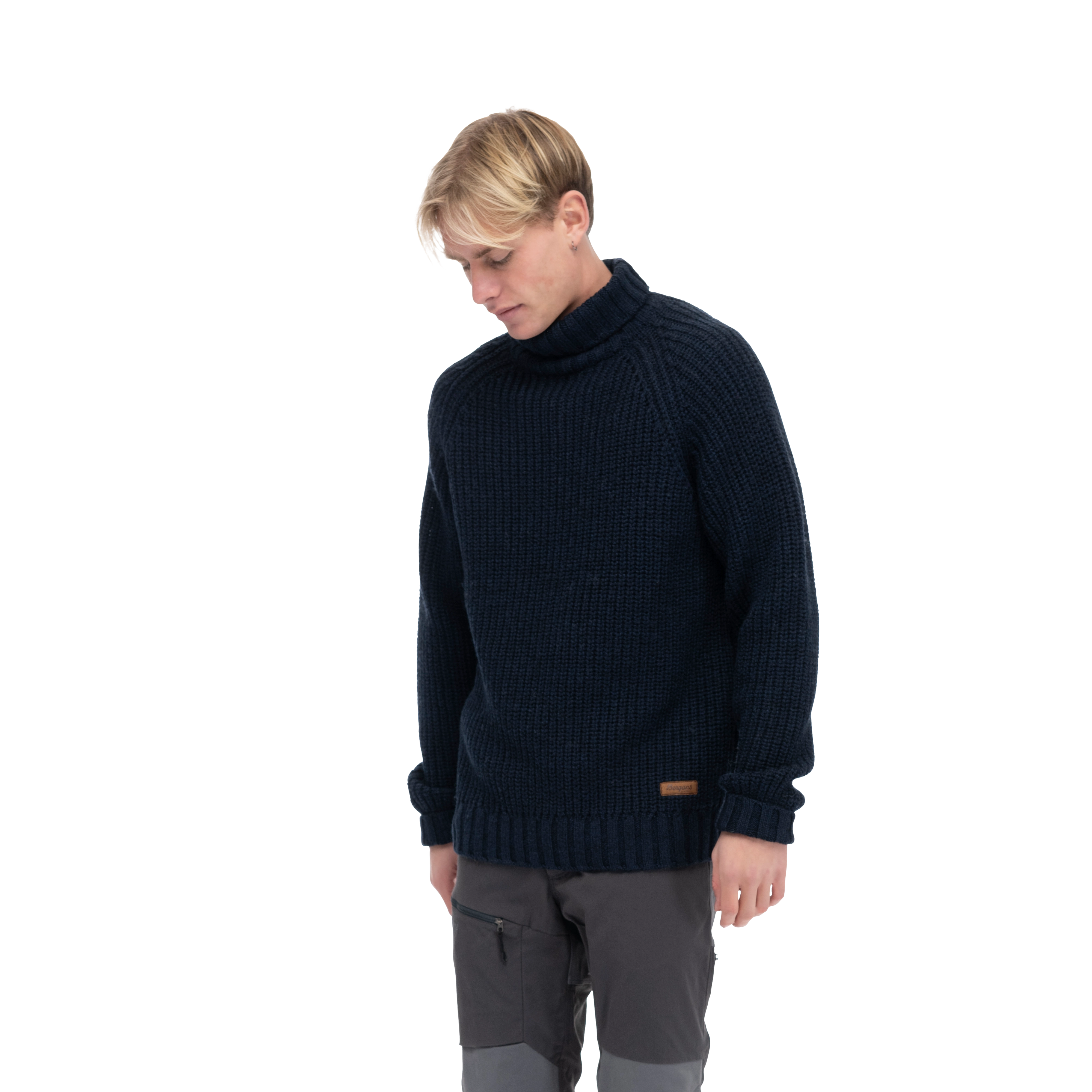 Nordmarka Merino High Neck Jumper Men Navy