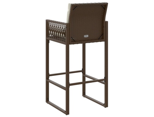 VIDAXL - Tabouret de bar Tabourets de bar jardin coussins lot de 2 marron résine tres...