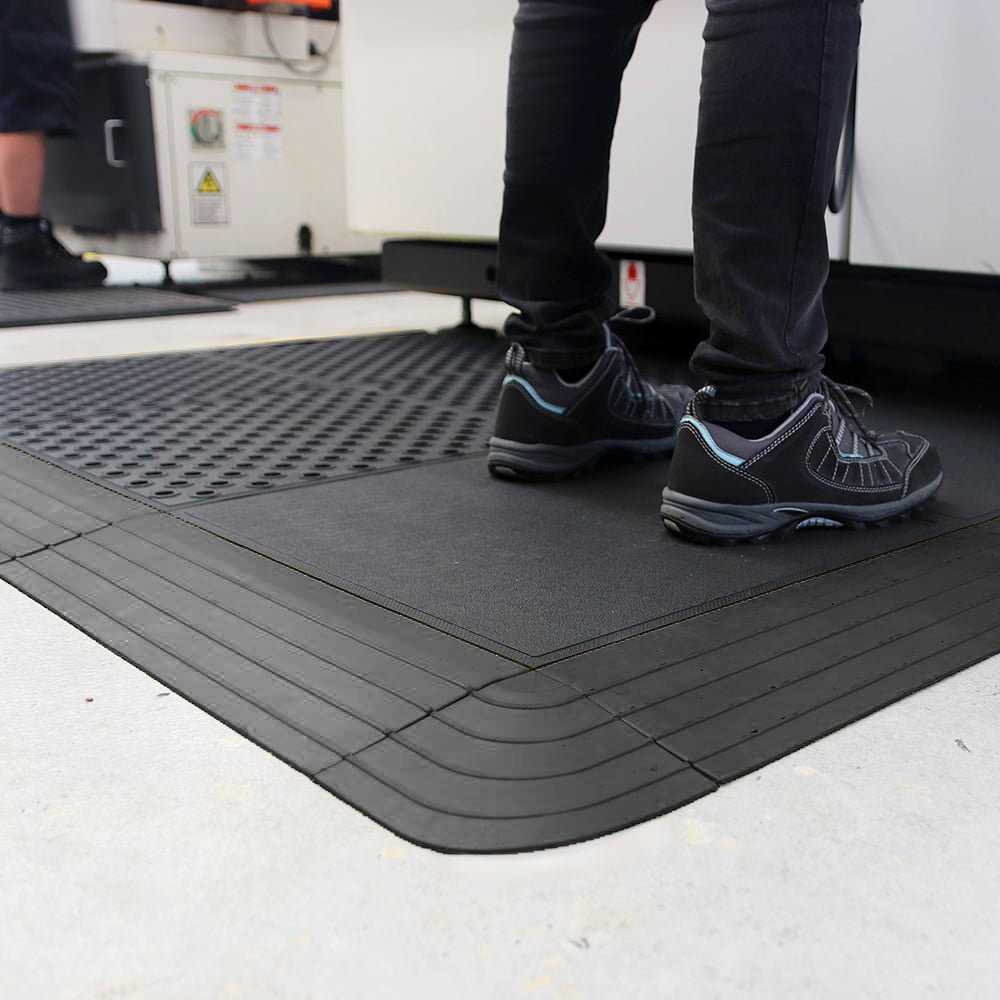 Tapis d'atelier modulaire - tapis anti-fatigue - pièce centrale ouverte