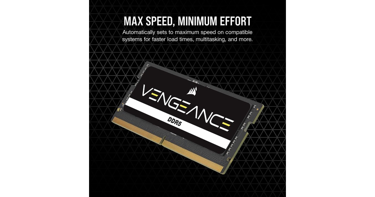 Corsair32 GB DDR5-5600 (1x 32 GB) laptopgeheugen  (Zwart, Vengeance)