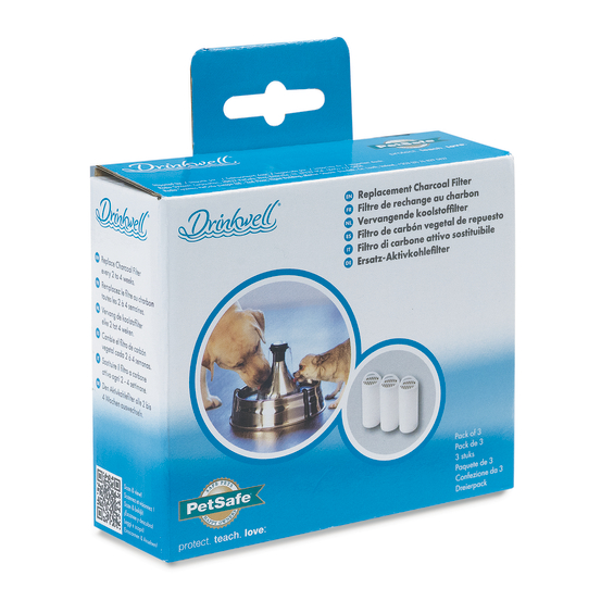 Filtre de rechange au charbon pour fontaine 360° Inox- Pack de 3