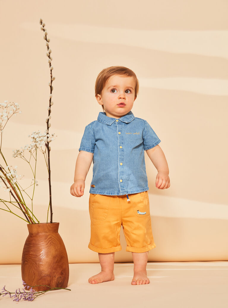 Bermuda orange en twill