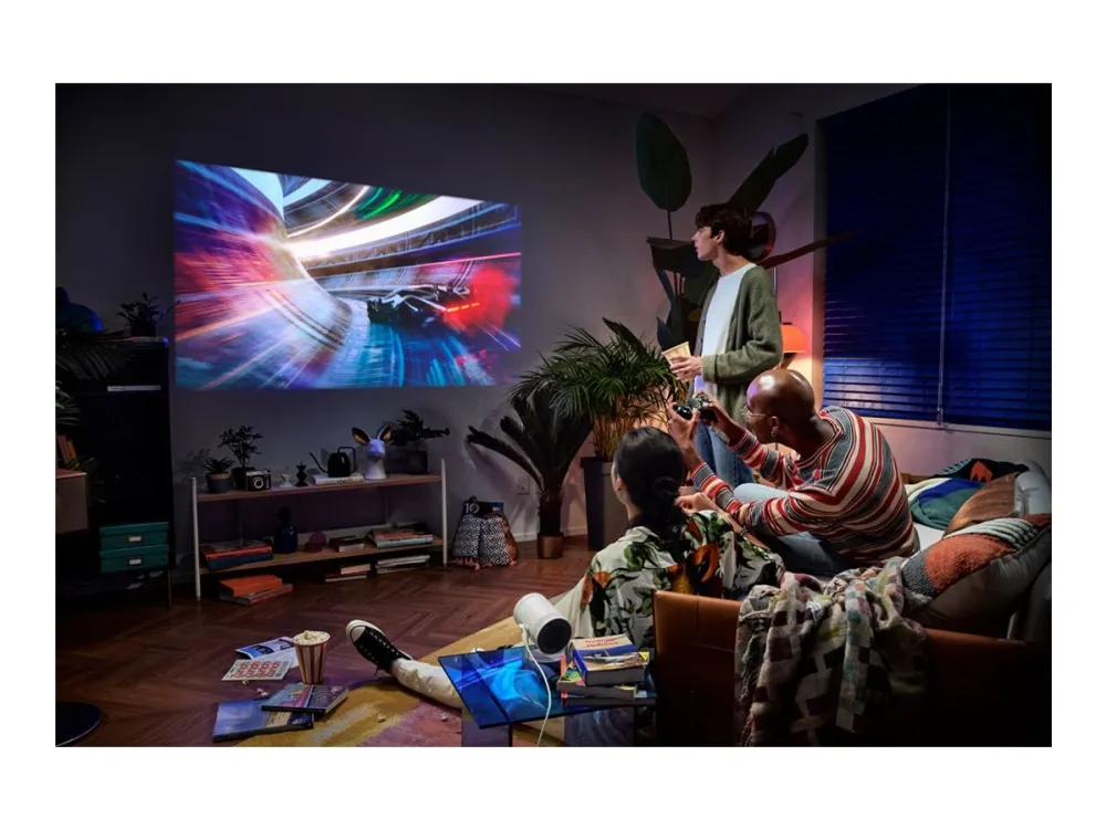 Samsung | The Freestyle (2. Generation) - DLP-projektor - LED - bærbar - 550 lumen - Full HD (1920 x 1080) - 16:9 - 802.11a/b/g/n/ac trådløs/AirPlay 2