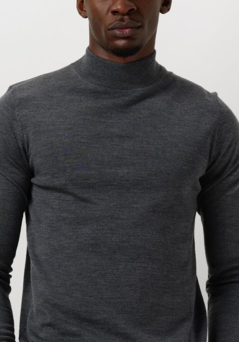 grijze profuomo trui pullover mock