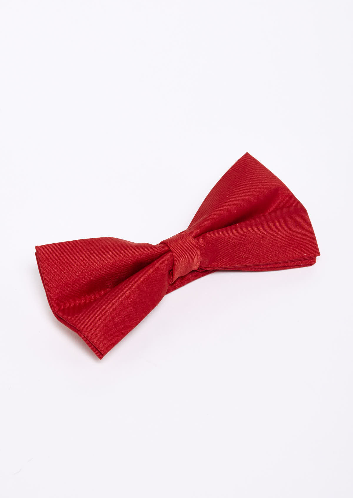 Noeud-papillon en soie unie rouge