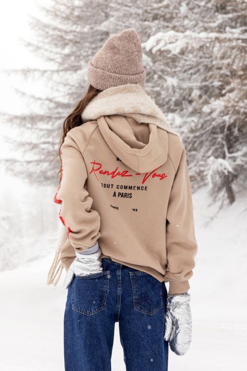 Beige hoodie 