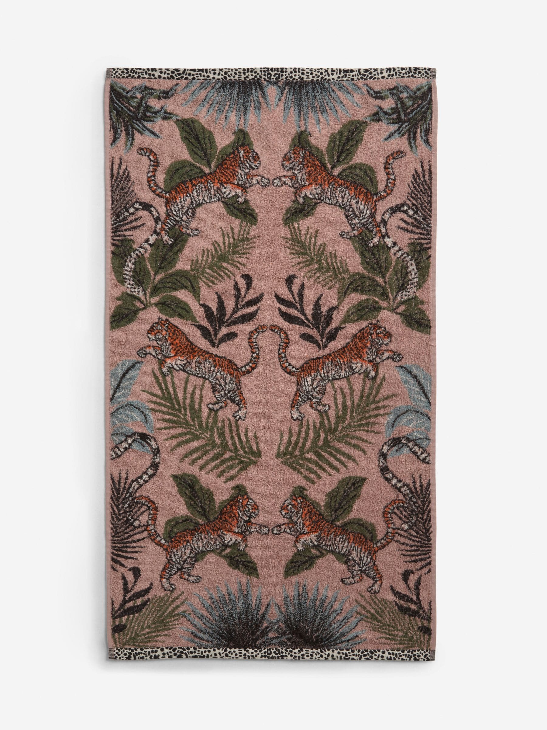 Tiger Palm Print 100% Cotton Towel