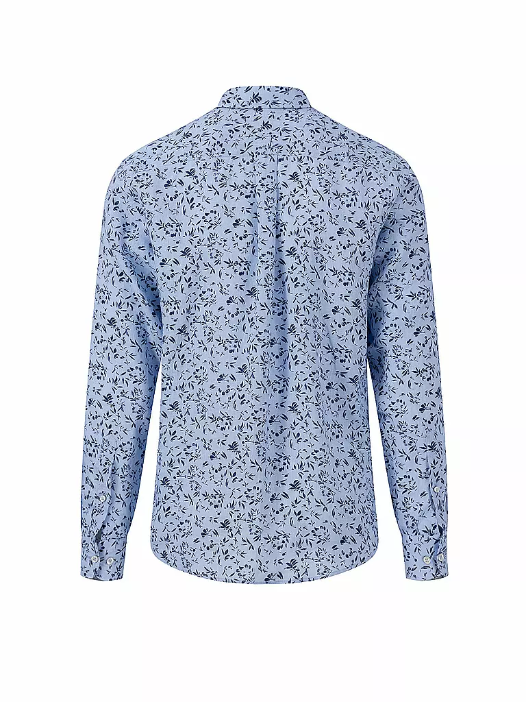 FYNCH HATTON Leinenhemd Casual Fit hellblau