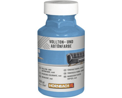 HORNBACH volle- en tintverf blauw 250 ml
