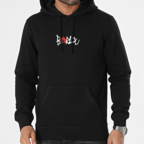 Sweat Capuche Barlou Scribble Noir