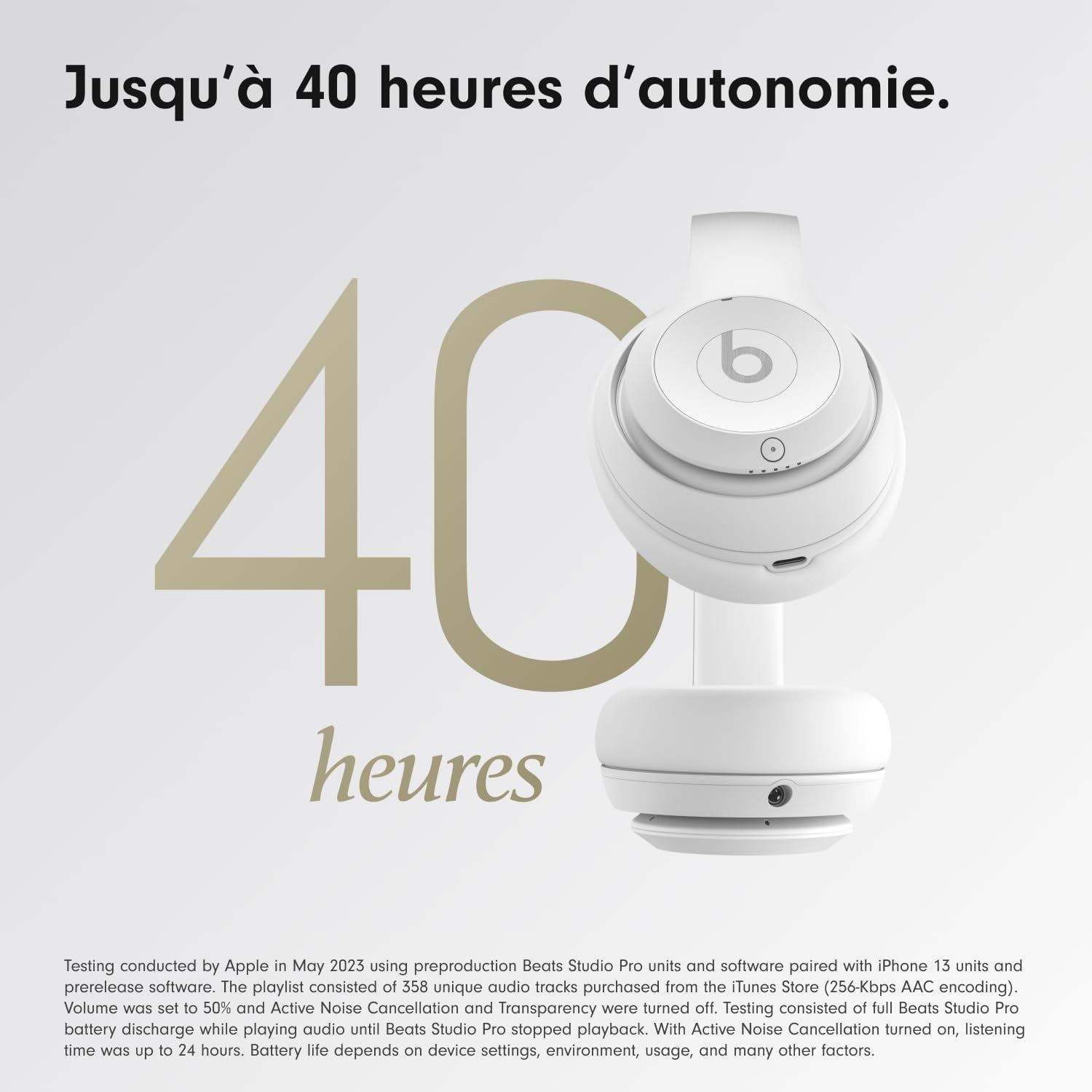 Beats Studio Pro - Casque sans Fil avec Bluetooth et Réduction du Bruit - Audio Spatial personnalisé, Audio USB-C au Format Lossless, Compatibilité Apple et Android